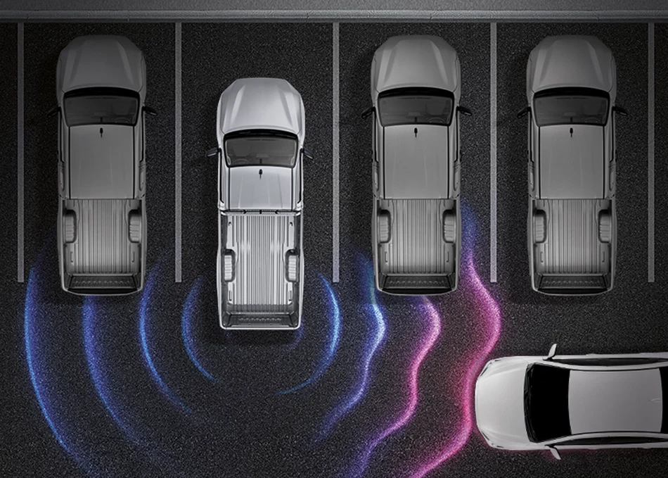 Rear Cross Traffic Alert ระบบเตือนเมื่อมีรถในจุดอับสายตาขณะถอย